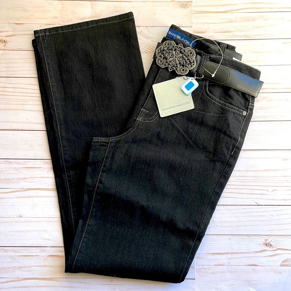 NWT Size 10 Bandolino Black Boot Cut Jeans with Some Stretch